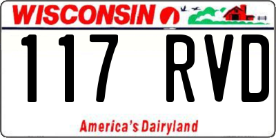 WI license plate 117RVD