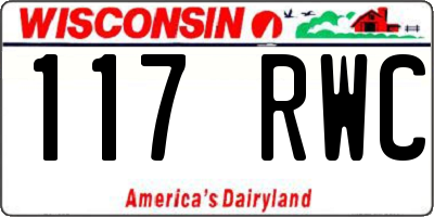 WI license plate 117RWC