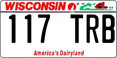 WI license plate 117TRB