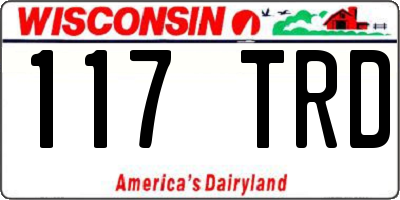 WI license plate 117TRD