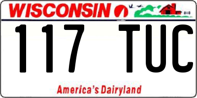 WI license plate 117TUC