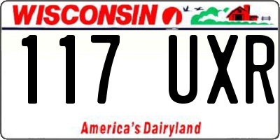 WI license plate 117UXR