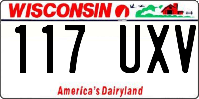 WI license plate 117UXV