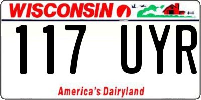 WI license plate 117UYR