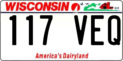 WI license plate 117VEQ