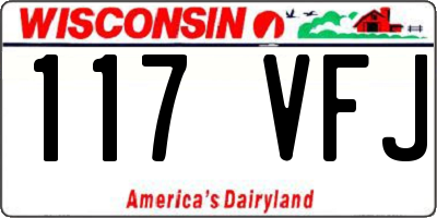 WI license plate 117VFJ