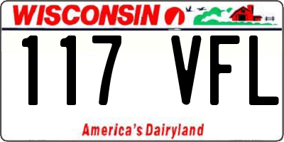 WI license plate 117VFL