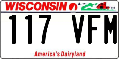 WI license plate 117VFM