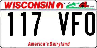 WI license plate 117VFO