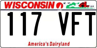 WI license plate 117VFT