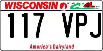 WI license plate 117VPJ