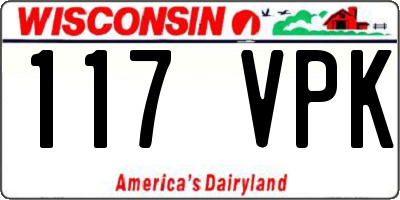 WI license plate 117VPK