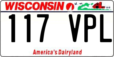 WI license plate 117VPL