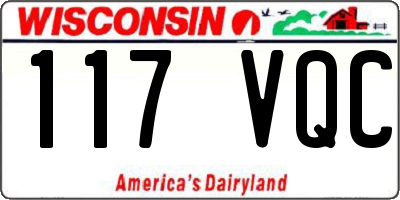 WI license plate 117VQC