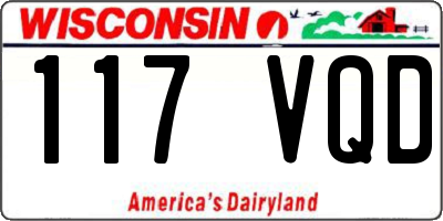 WI license plate 117VQD