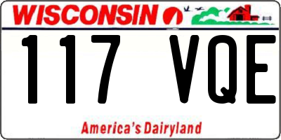 WI license plate 117VQE