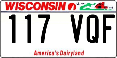 WI license plate 117VQF