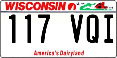 WI license plate 117VQI