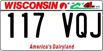 WI license plate 117VQJ