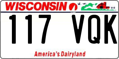 WI license plate 117VQK