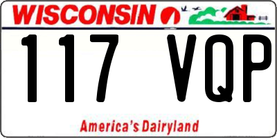WI license plate 117VQP
