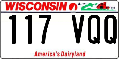 WI license plate 117VQQ