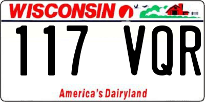 WI license plate 117VQR