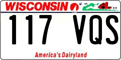 WI license plate 117VQS