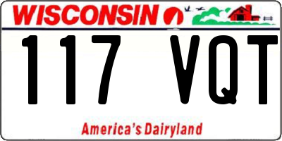 WI license plate 117VQT