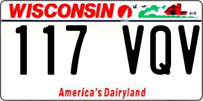 WI license plate 117VQV