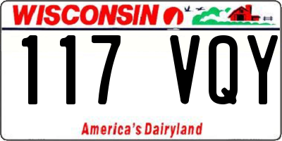 WI license plate 117VQY