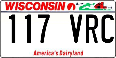 WI license plate 117VRC