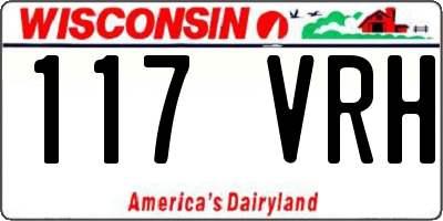 WI license plate 117VRH