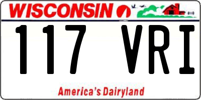 WI license plate 117VRI