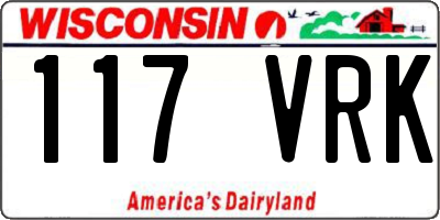 WI license plate 117VRK