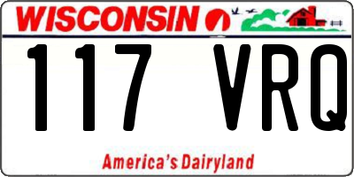 WI license plate 117VRQ