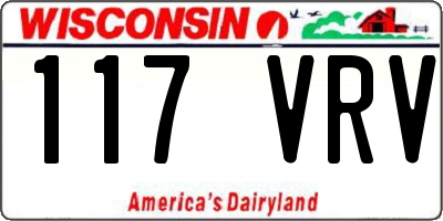 WI license plate 117VRV