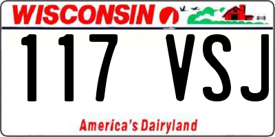 WI license plate 117VSJ