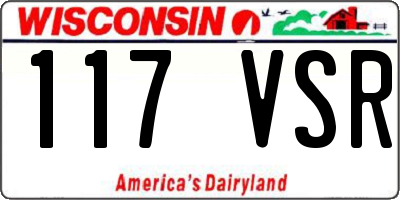 WI license plate 117VSR