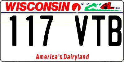 WI license plate 117VTB