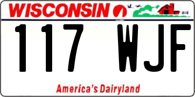 WI license plate 117WJF