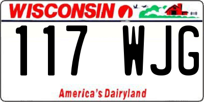 WI license plate 117WJG