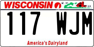 WI license plate 117WJM
