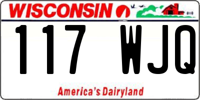 WI license plate 117WJQ