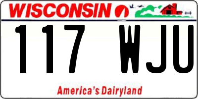 WI license plate 117WJU