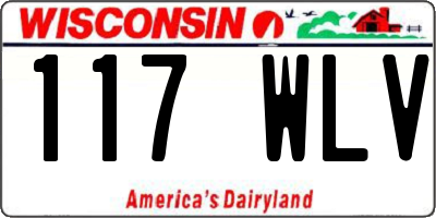WI license plate 117WLV