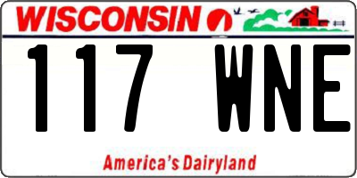 WI license plate 117WNE