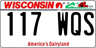 WI license plate 117WQS