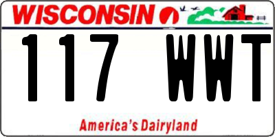 WI license plate 117WWT