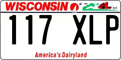 WI license plate 117XLP